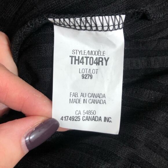 The Range Framed Ribbed Carved One Shoulder Black Turtleneck Top Size L NWT - Picture 8 of 10